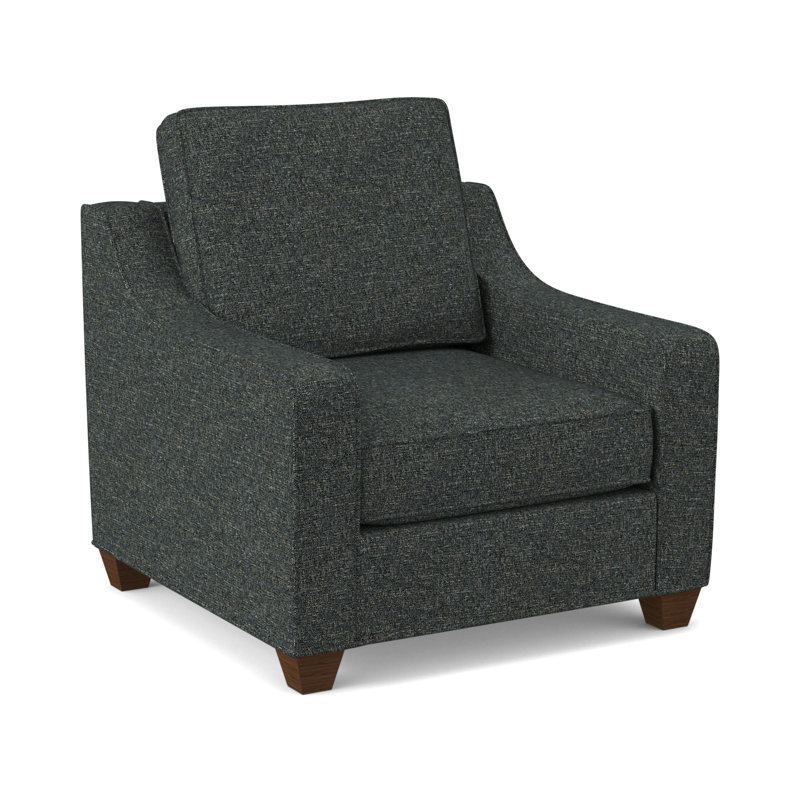 Clark Upholstered Armchair, Montana Walnut, Connelly Crow