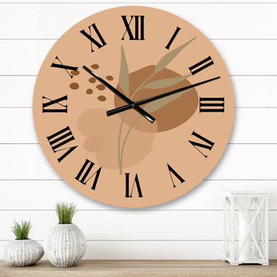 Horloge murale Minimal Boho Botanicals
