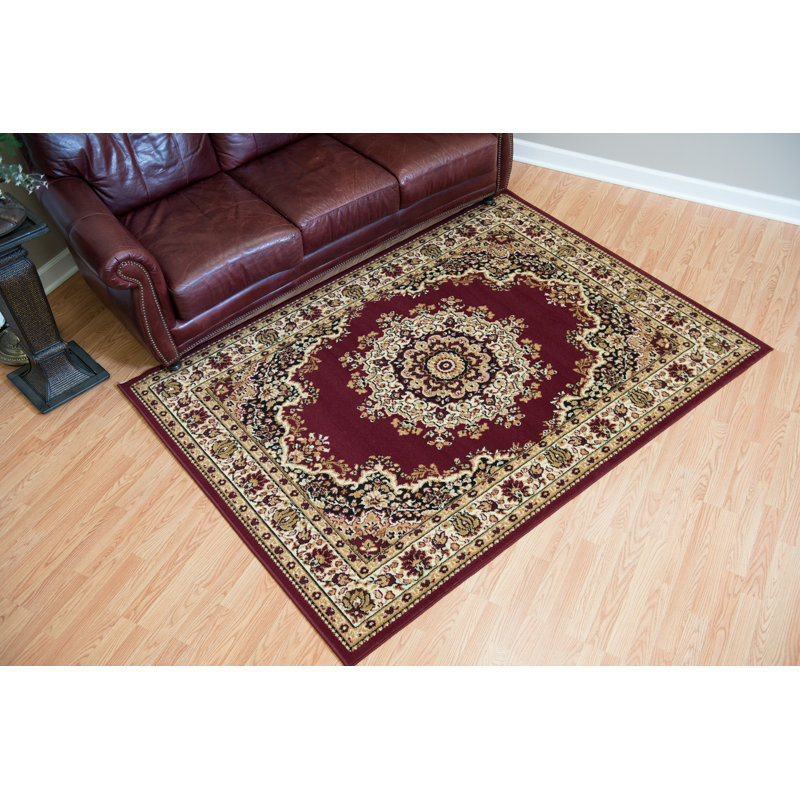 Tapis bordeaux Marta, Rectangle 5 pi 3 po x 7 pi 2 po