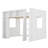 Queen Size Wooden Loft Bed with Storage Cabinets, Shelves & Space-Saving Design,White/Brown-115108398