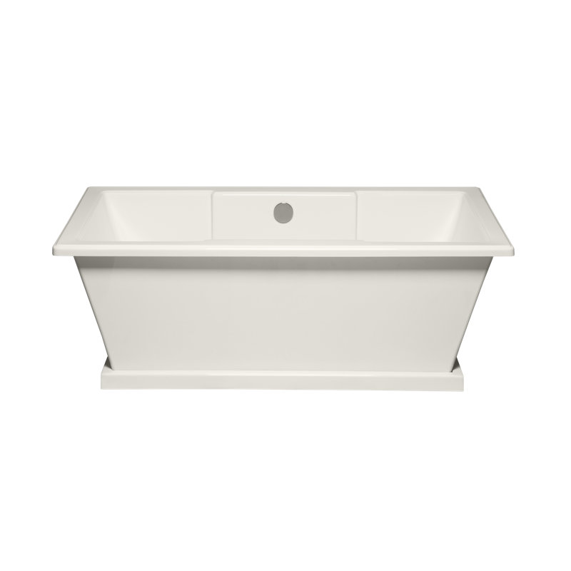 Brighton 66" x 36" Freestanding Soaking Acrylic Bathtub, Biscuit