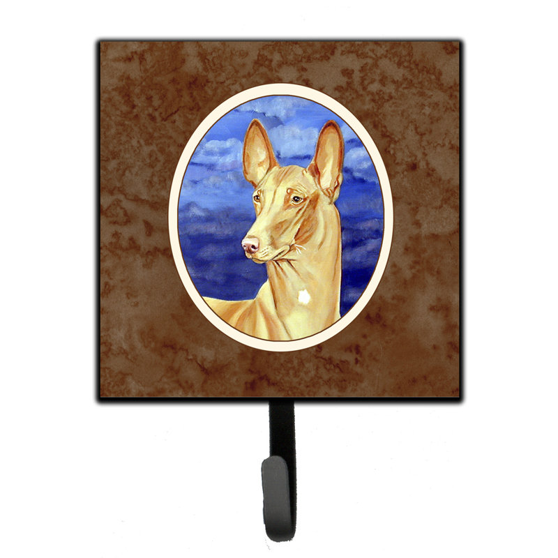 Pelin Metal Wall Organizer with Key Hooks, Brown/Salmon/Blue, Pharaoh Hound
