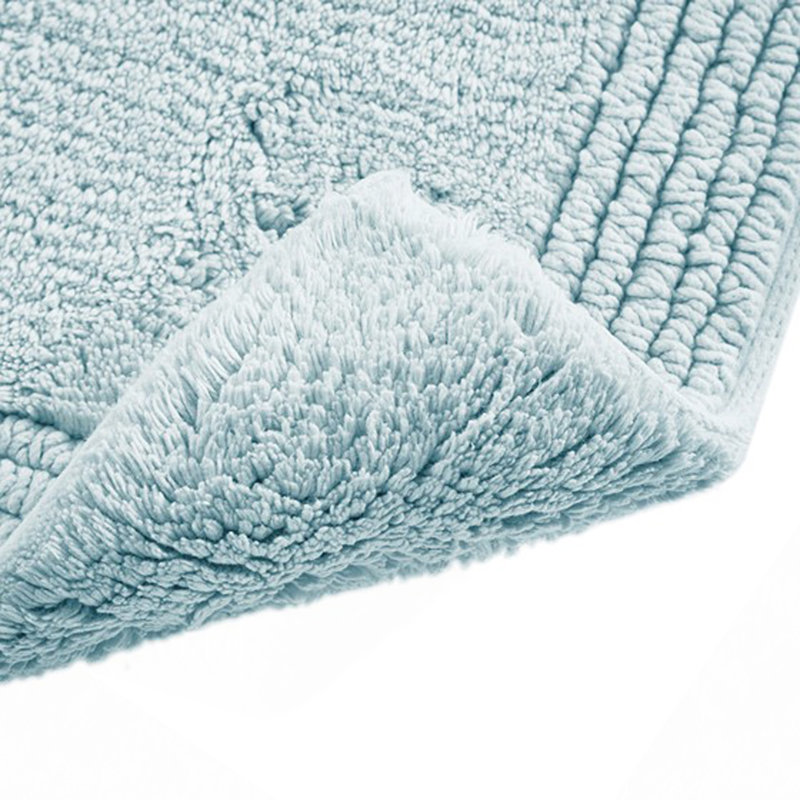 Tapis 100% coton touffeté 3000 g / m² réversible 21 x 34 po, Turquoise, Simple - L 34 po x l 21 po