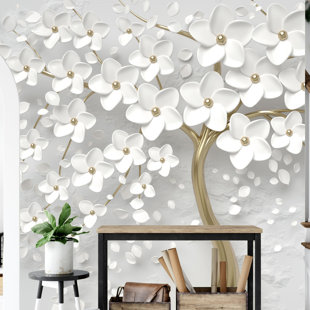 Papier peint floral 3D