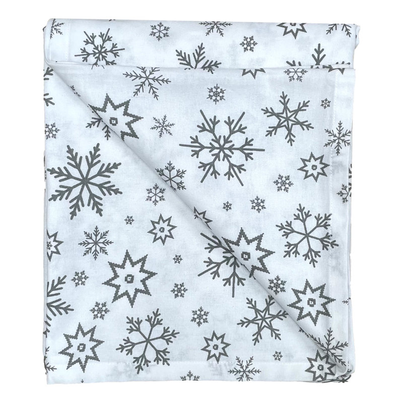 Casandra Tablecloth, Silver/White