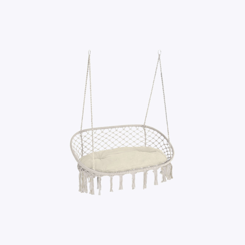 Balancelle en macramé pour 2 personnes Outsunny