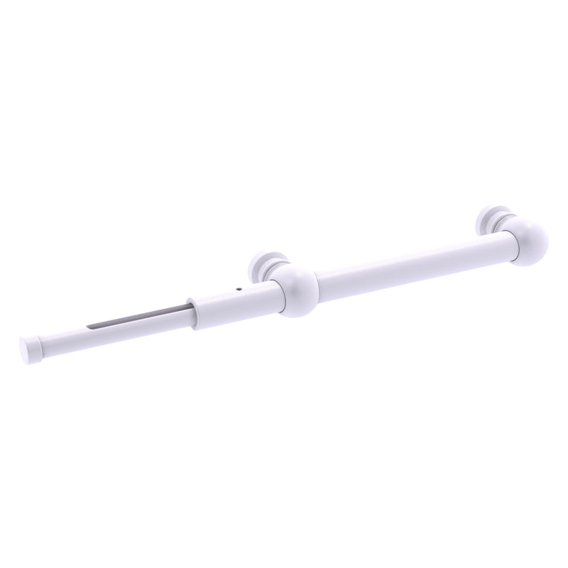 Traditional style Extendable Valet Rod, Matte White