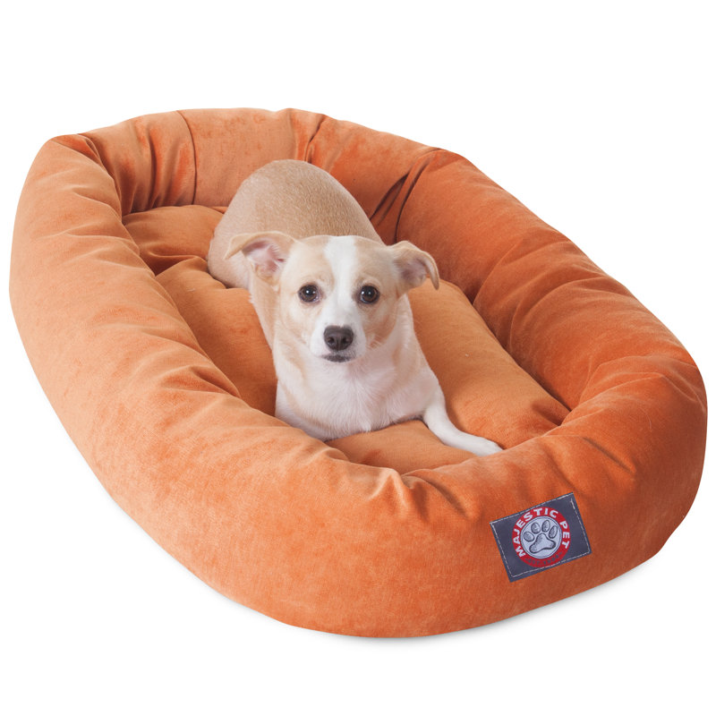 Lit ovale pour animal de compagnie, Moyen (l 18 po x P 32 po x H 7 po), Orange