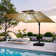 129'' X 105'' Rectangular Outdoor Solar Led Cantilever Patio Umbrella, Counter Weights Included