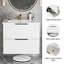 Meuble-lavabo 24 po avec lavabo en céramique - meuble-lavabo mural blanc-965920199-965920200