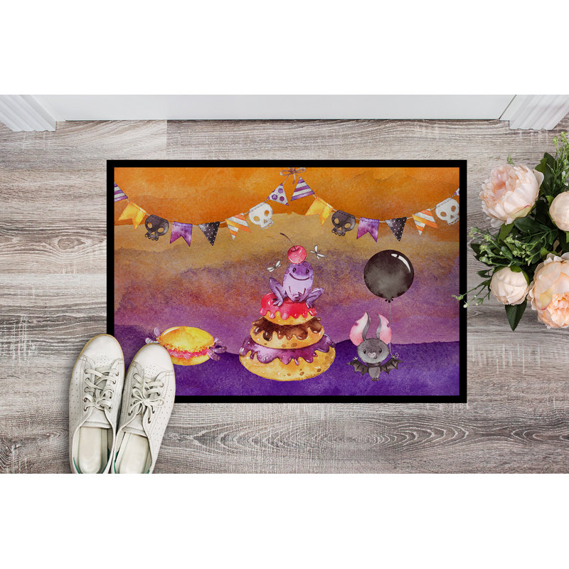 Eila Non-Slip Halloween Outdoor Doormat, 0.25" H x 27" W x 18" D