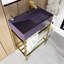 Ensemble de meuble-lavabo autoportant 24 po avec lavabo en céramique et console de salle de bain 24 po-42448383-42448376