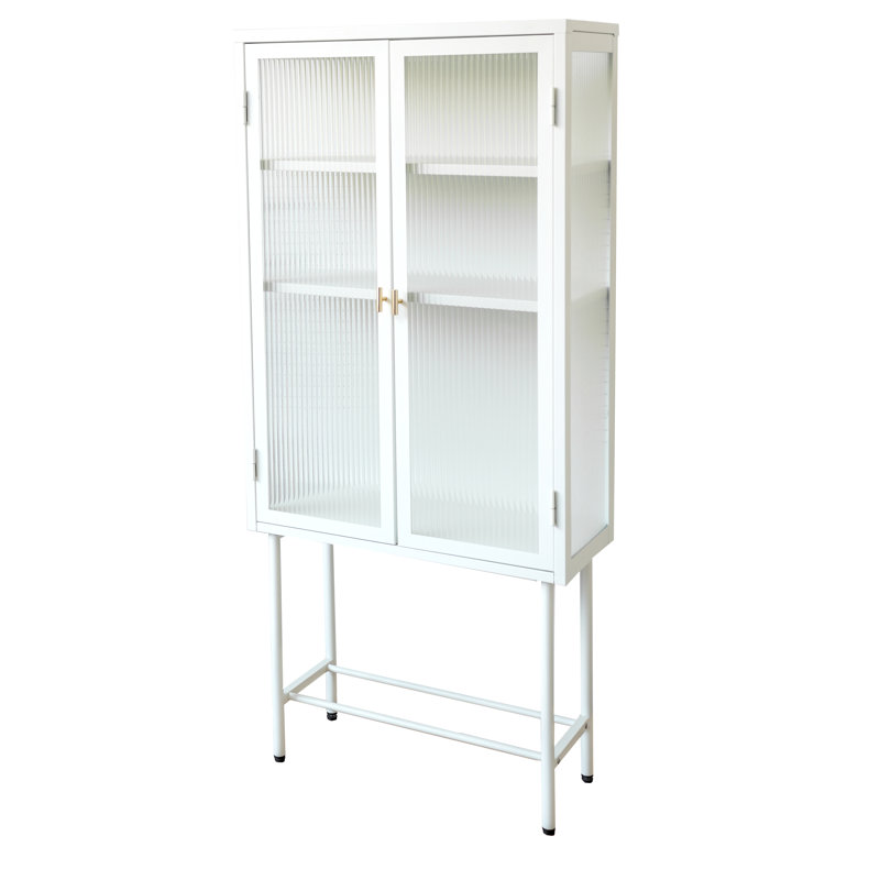 Armoire d'appoint 61 "H avec tablettes amovibles, Blanc