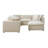 Merritt 118"W Modern Cloud Down Filled Oversized Sectional Couches With One Ottoman-129674015