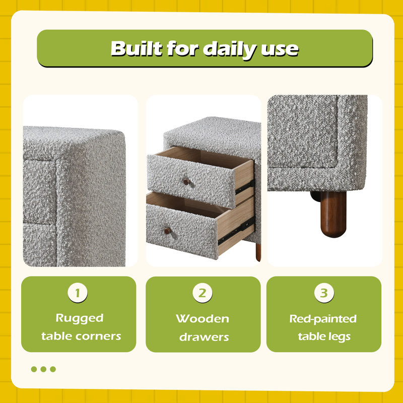 Boucle Nightstand