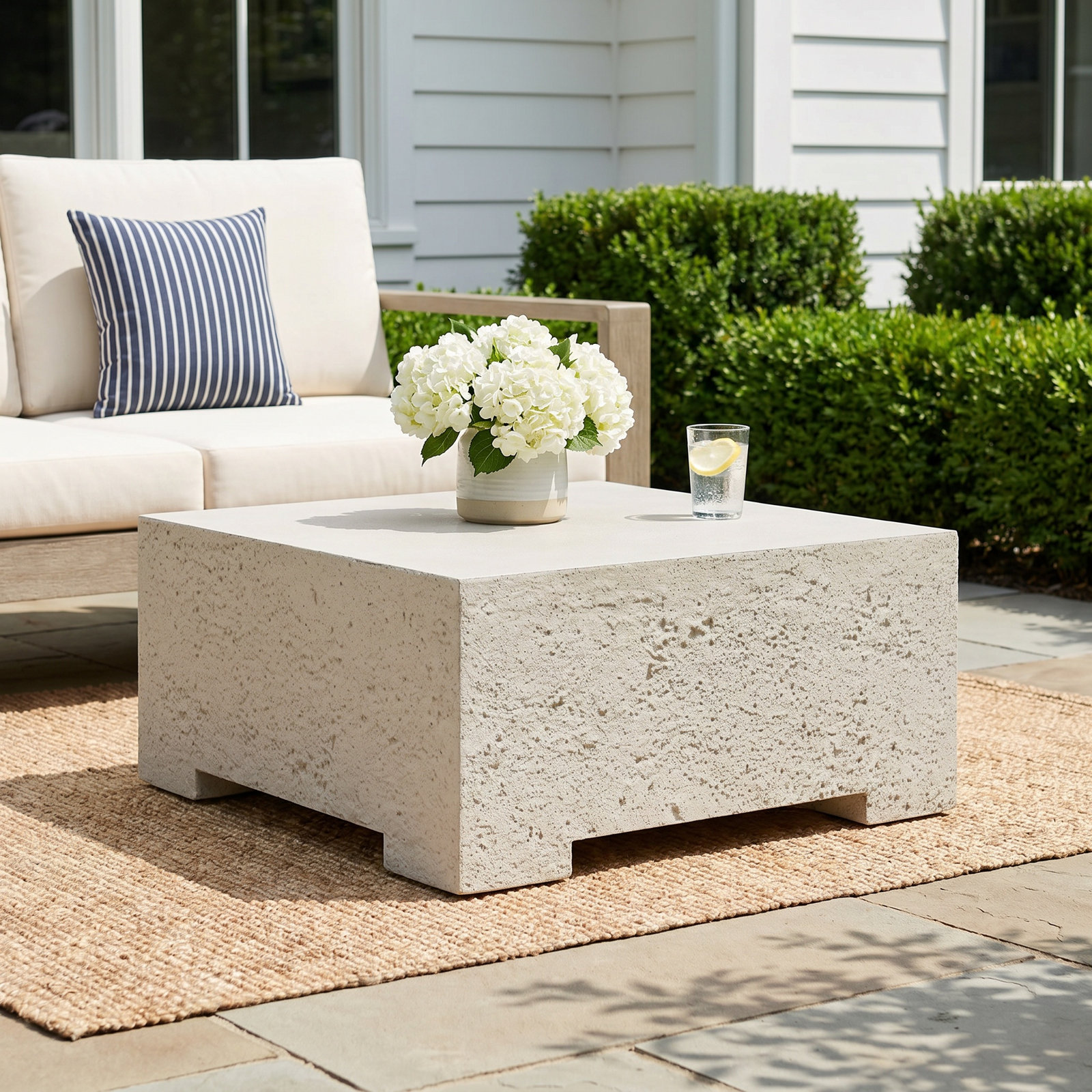 Yvonne 30'' Concrete Outdoor Coffee Table