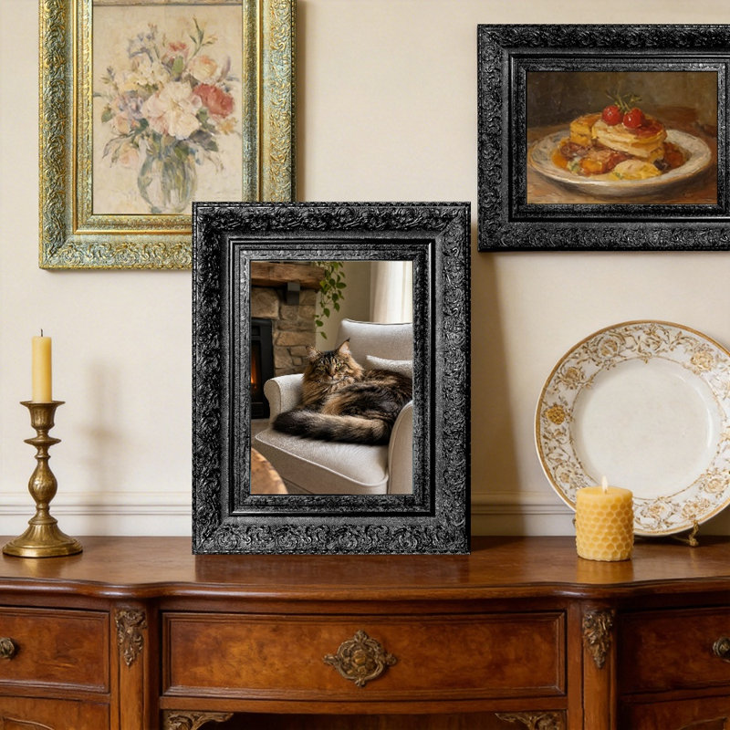 Picture Frame - Set of 3, Noir, 3, 8 po x 10 po