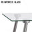 Glass Dining Table, Modern Rectangular Table With Tempered Glass Tabletop & Sliver Metal Legs, Simplistic Kitchen Table, Versatile Table For Home Office (0 Damage)