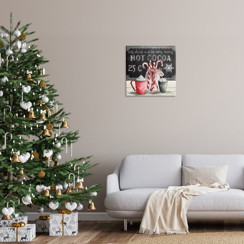 Art mural sur toile The Holiday Aisle®, cacao et bonbon, par Carol Robinson, H 24 po x l 24 po x P 1,5 po