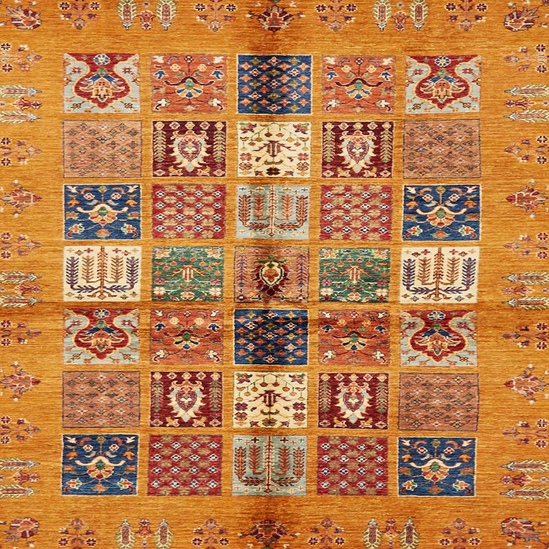 Tapis abstrait moderne 690, Carré 5 pi