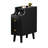 Narrow Nightstand with Drawers, 7.9" Solid Wood Side Table for Small Spaces, Small Bedside Table for Bedroom with Pull-Out Tray, Black-126281976