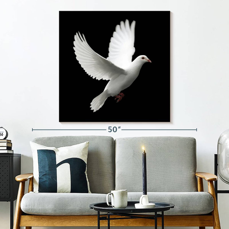 Brampt White Dove, 33'' H x 33'' W