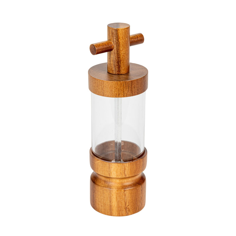 Natural Acacia Wood and Acrylic Salt & Pepper Mill