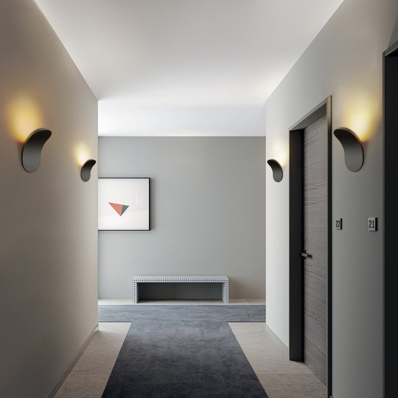 Bordas Minimalist Flush Mounted Sconce Wall Light Fixtures