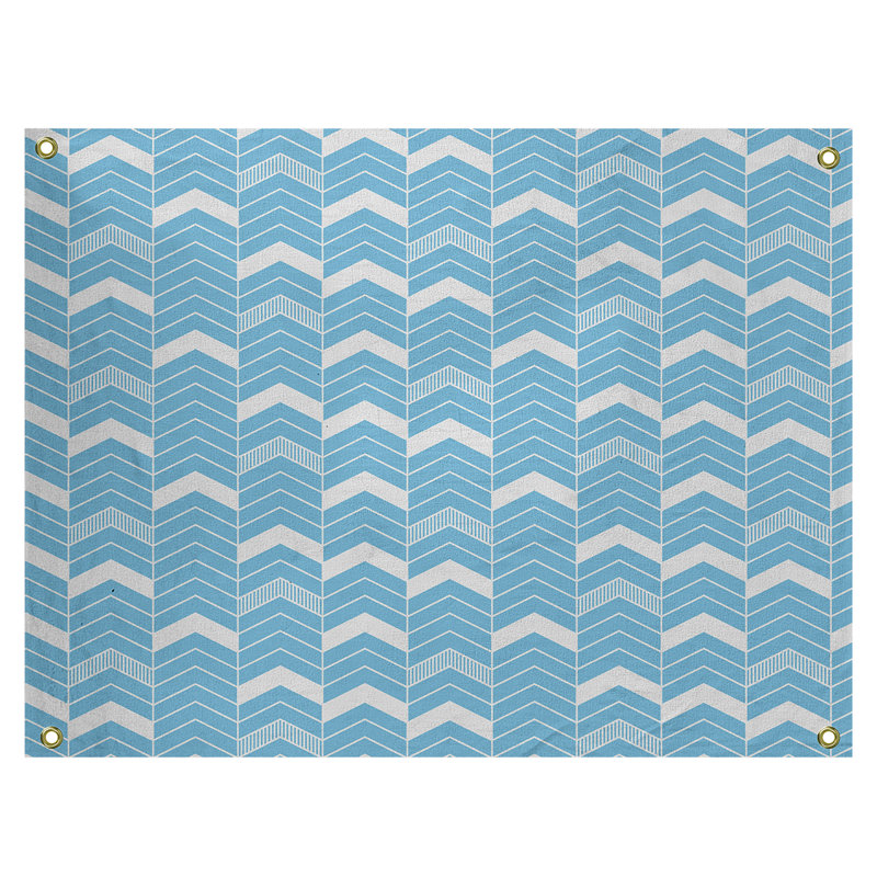 Tapisserie Stephenie, H 59 po x l 80 po, Bleu sarcelle/Gris