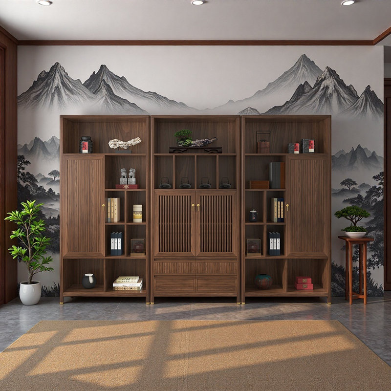 New Chinese Classic Retro Bookcase