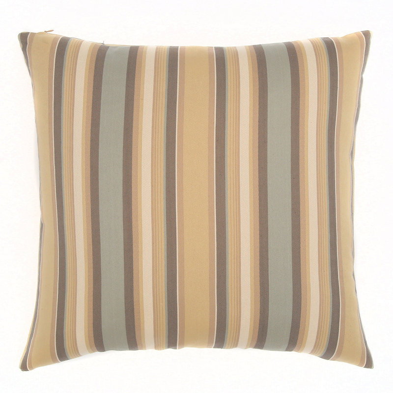 Striped Feather Throw Pillow, Dune