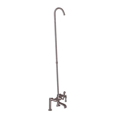 3 Handle Bathroom Clawfoot Tub Faucet with Diverter