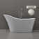 59" x 28" Freestanding Soaking Acrylic Bathtub with Reversible Drain
