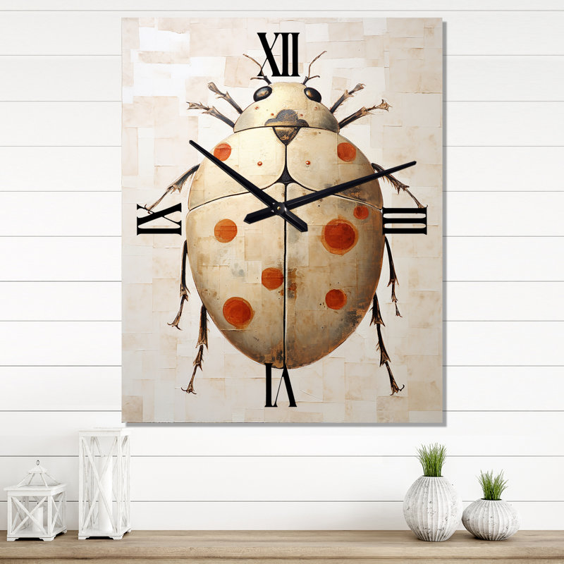 Gilverto - Horloge murale coccinelle rétro, Petit