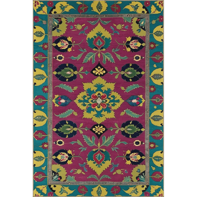 Tapis décoratif rose Paris, Tapis de couloir 2 pi 5,53 po x 9 pi 10,11 po