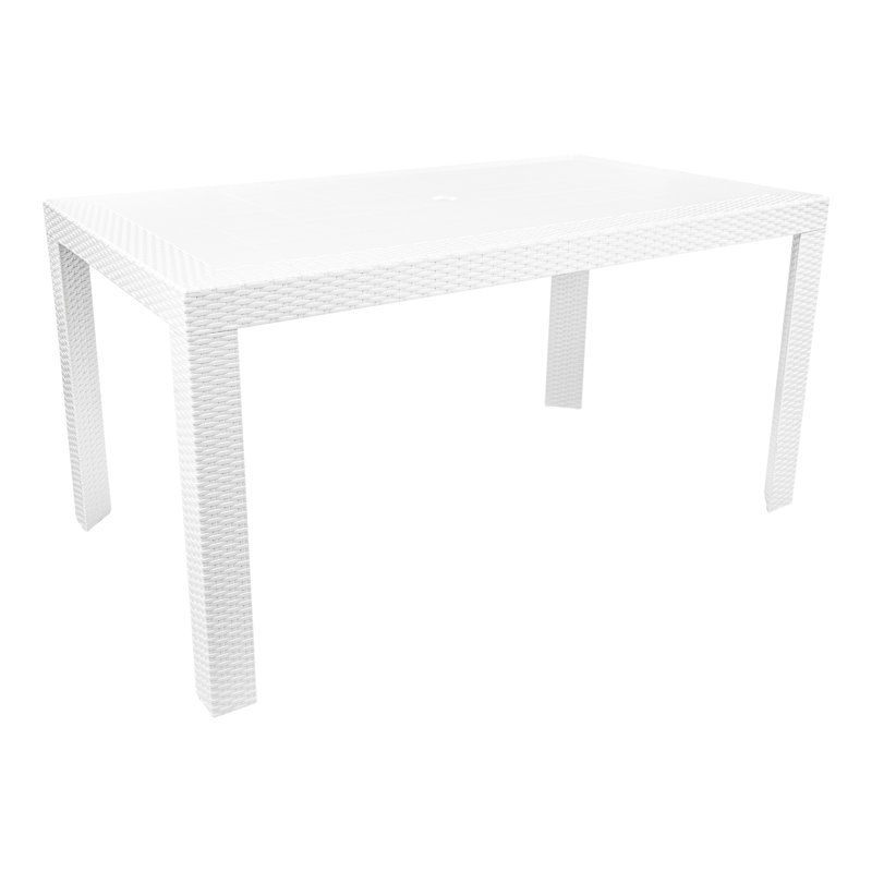 Table de salle à manger Nashia, Blanc, 55 po de largeur
