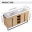 Meuble-lavabo double 60 po avec plateau en résine-832626259