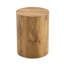 Table basse cylindrique avec finition grain de bois pour le salon, panneau de fibres à densité moyenne, hauteur de 15,7 pouces, style industriel