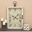 Horloge murale décorative en bois avec porte à charnière