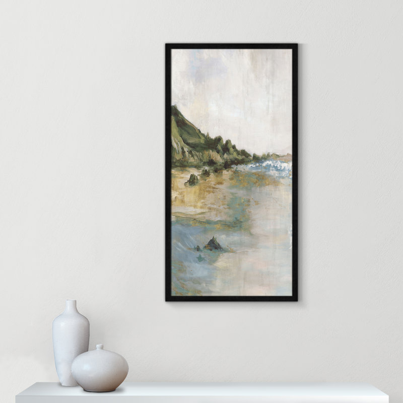Impression «Tide’s Edge» par Casa Fine Arts, Noir, noir, noir, noir, Reproduction encadrée sans passe-partout