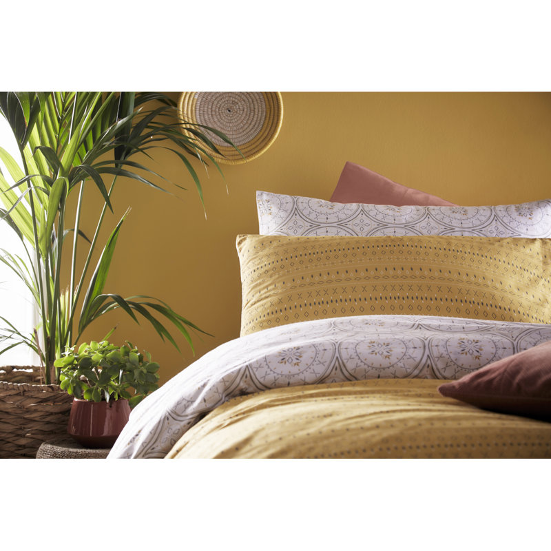 Cotton Blend Geometric Shapes Duvet Cover Set with Pillowcases, Super King Duvet Cover + 2 Standard Pillowcases