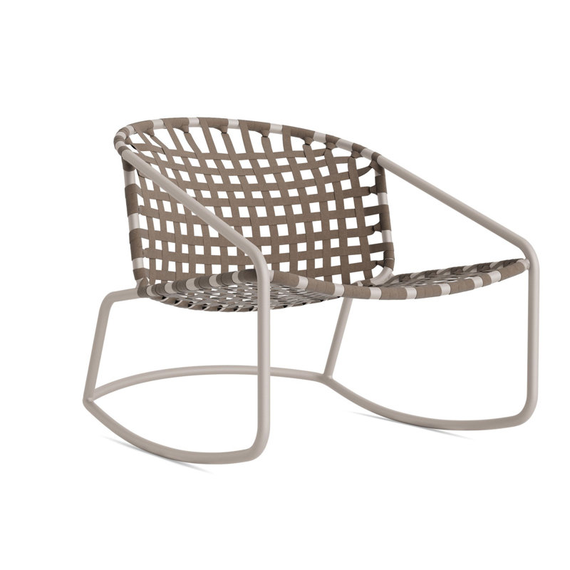 Kantan Outdoor Lounge Chair, Dove Smooth/Mica Suncloth Lace