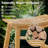 Shower Bench Teak Wood Shower Stool w/ Curved Seat Waterproof Bath Bench