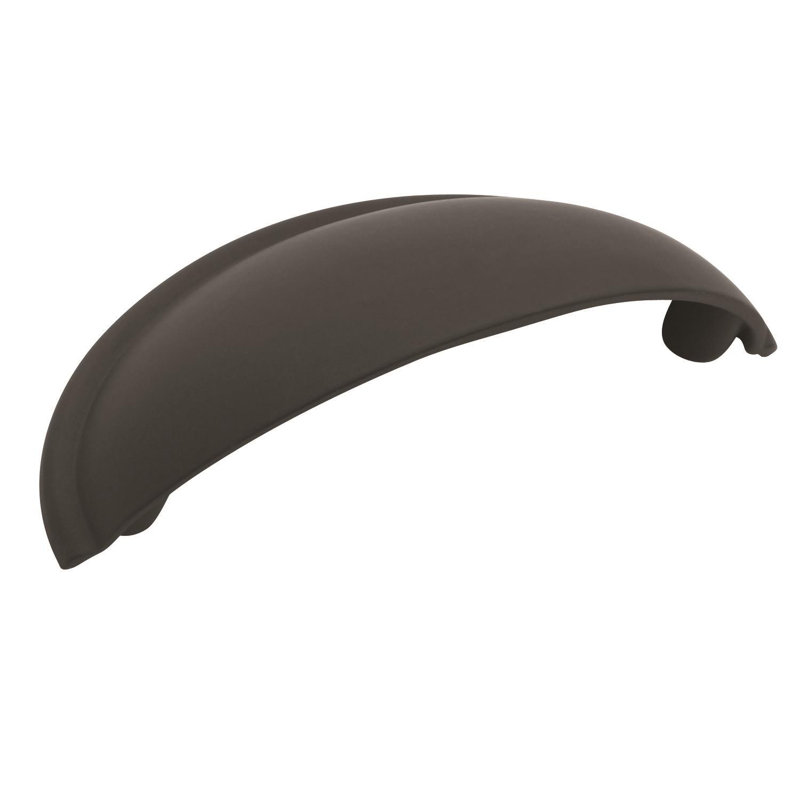 Poignées coupelles 2 1/2 po (64 mm) d'armoire noir mat centre à centre - paquet de 10, 2 1/2", Noir mat