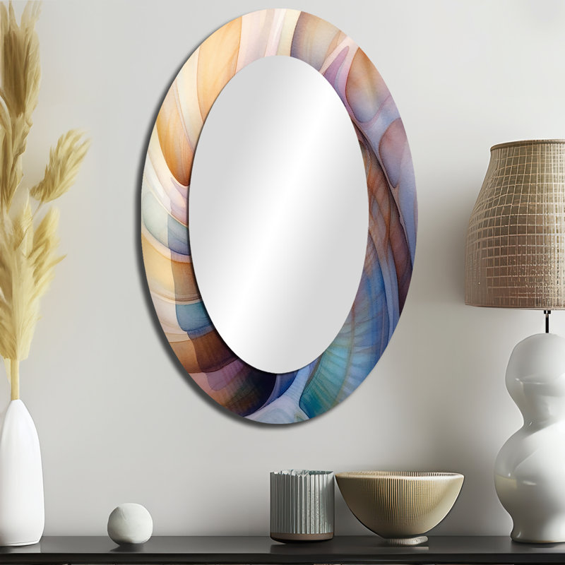 Miroir mural Seashell Symphony II - Rose, 36 po x 24 po