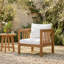 Chaises longues confort pour patio, coussin en bois d'acacia, style moderne pour patio