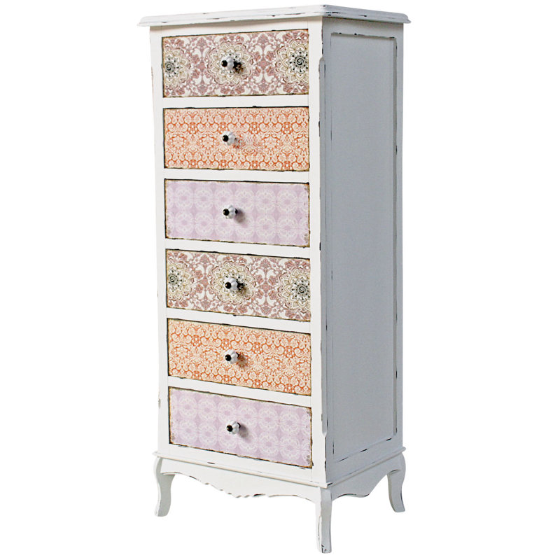 Paisley Solid Wood 52cm W 6 - Drawer Chest of Drawers