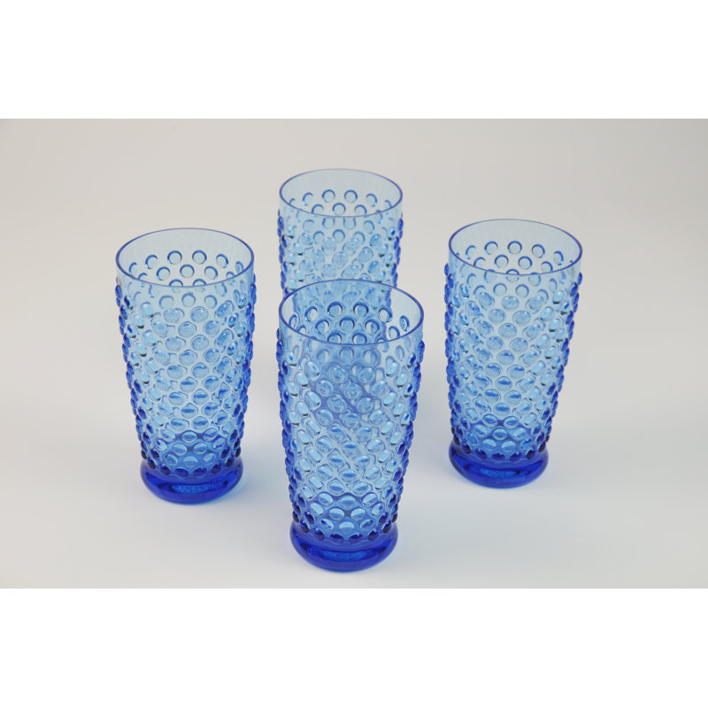Aeneus 590ml Acrylic Drinking Glass Set, Blue