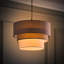 Aztec 24cm H Cotton Drum Pendant Shade ( Spider )-362027444