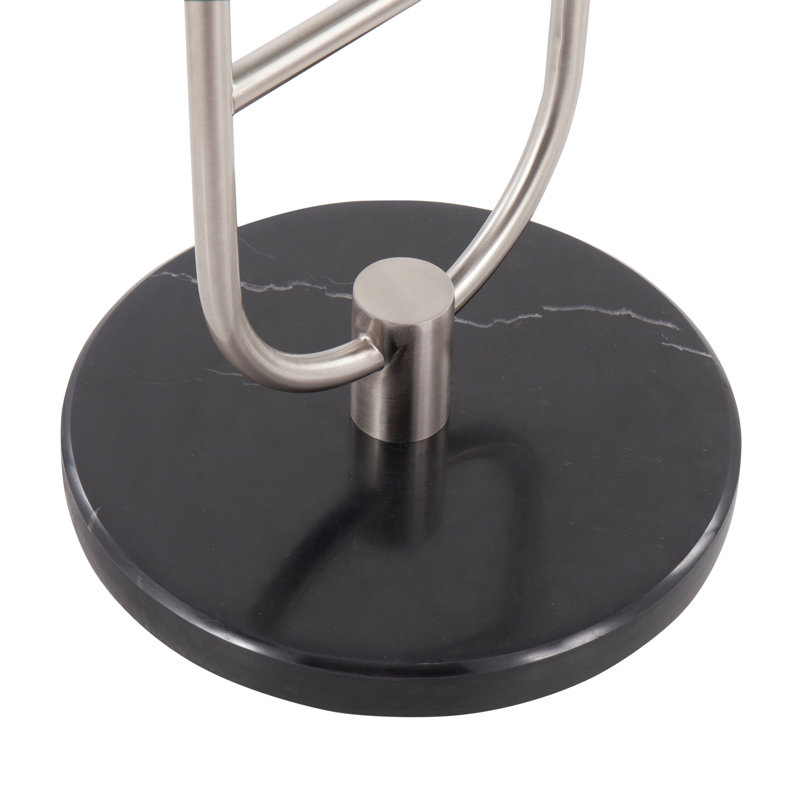 Table de bout Douglasville, Argent / noir